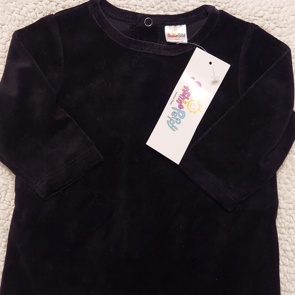Sunshine Peppy black velvet one piece